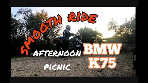 1994 BMW k75 motorcycle picnic relaxing afternoon