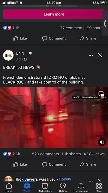 UNN france stormed Black Rock building