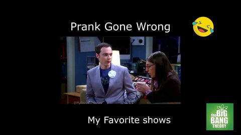 The Big Bang Theory- Prank Gone Wrong #shorts #sitcom #sheldon #amy