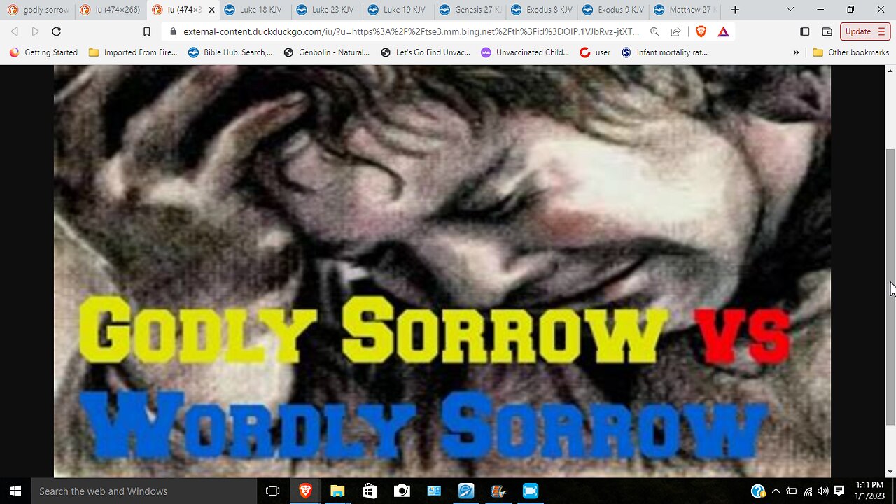 Do you have a Godly or worldly sorrow