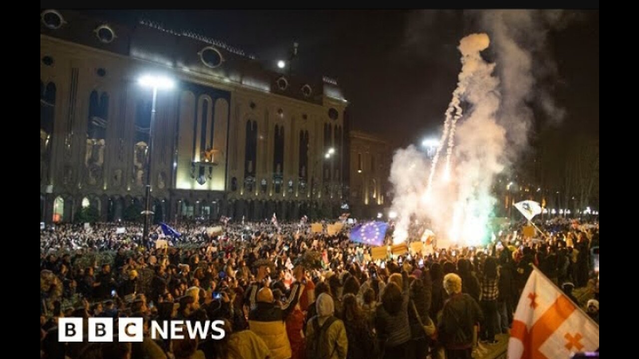 Protests continue in georgia despite draft law withdrawal - BBC News