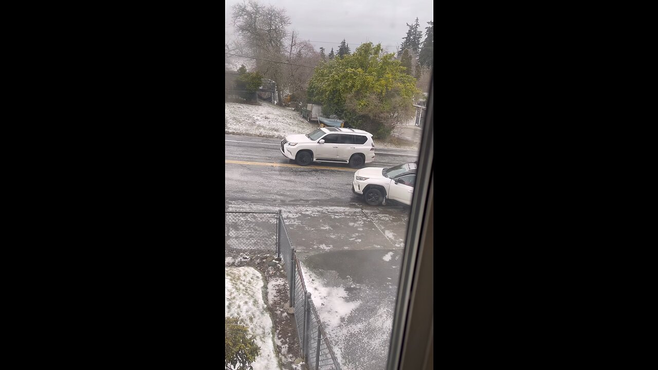 When you’re the only person driving during this blizzard