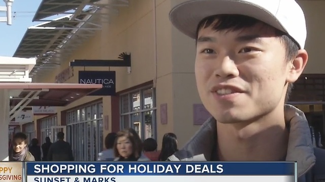 International tourists shopping in Las Vegas during holidays