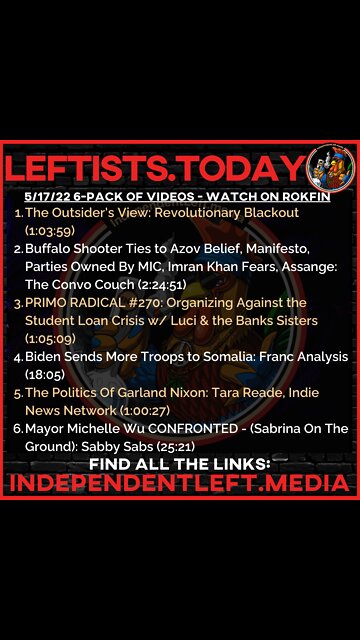 The Outsider's View | Buffalo Shooter Ties to Azov Belief, Manifesto, Assange | 5/17 Leftists.today