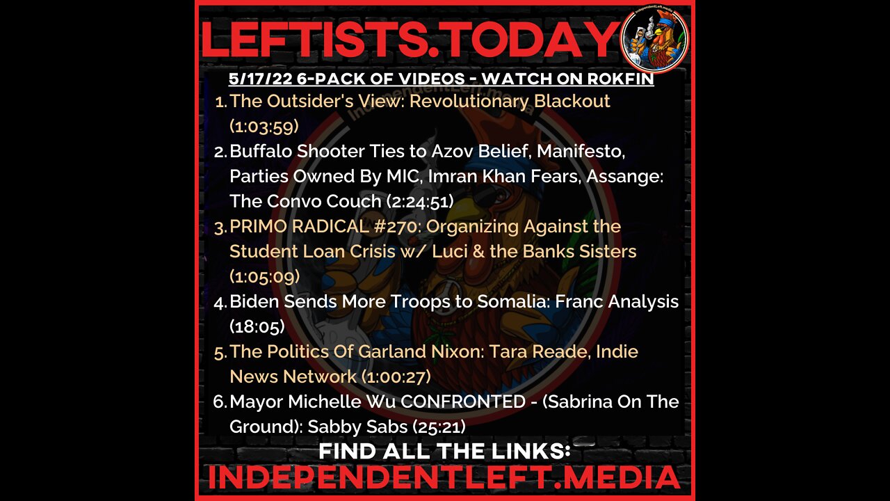 The Outsider's View | Buffalo Shooter Ties to Azov Belief, Manifesto, Assange | 5/17 Leftists.today