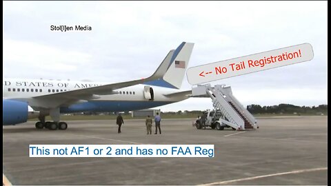 Biden and assorted criminals arrive in Texas on Fake AF 1