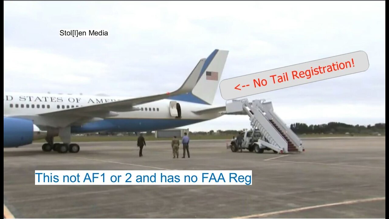 Biden and assorted criminals arrive in Texas on Fake AF 1