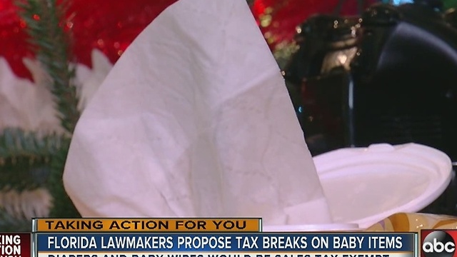 Florida lawmakers propose tax breaks on baby items