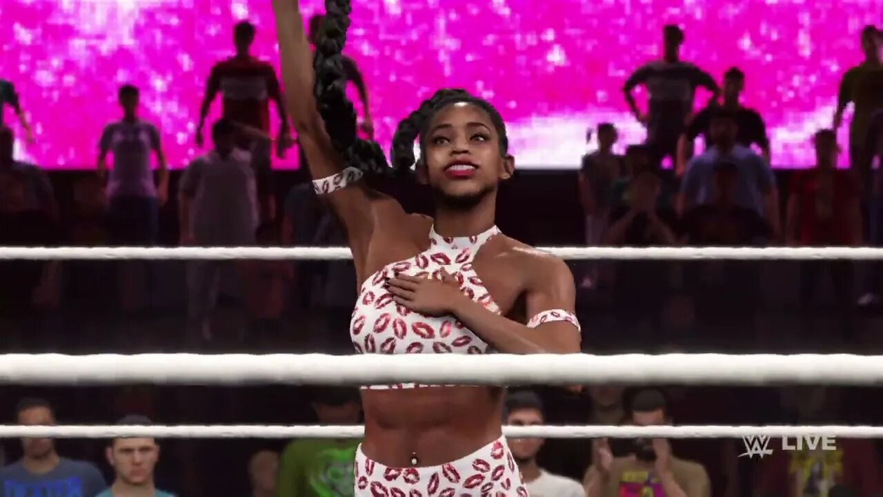 WWE Triple Threat match ft. Bianca belair, Niki A.S.H, Bailey