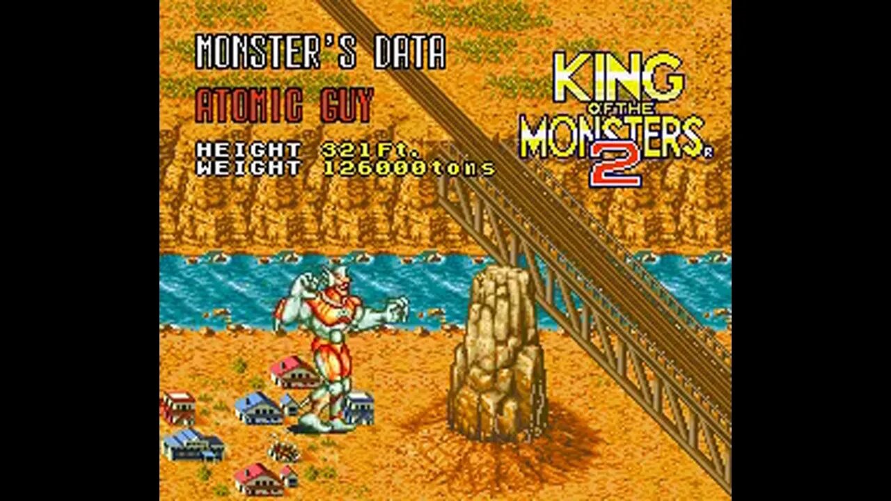 [SNES] King of the Monsters 2 (prototype?) gameplay (hiddenpalace.org)