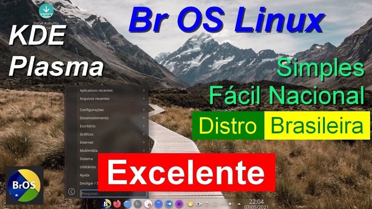 Br OS Linux Brasileiro KDE Plasma baseado no Ubuntu. Leve, Rápido, Grátis e Livre. EXCELENTE distro