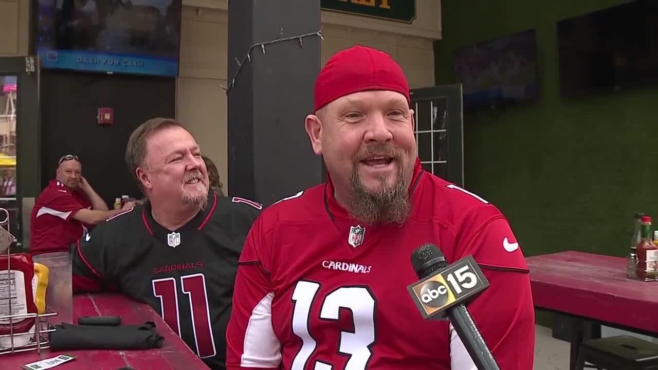 Fans gear up for Cardinals game day against the Rams