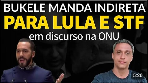 ÉPICO! Bukele manda um indireta na cara do LULA e do STF em discurso da ONU.