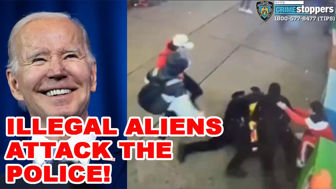 Illegal Aliens BRUTALLY ATTACK police in NYC!