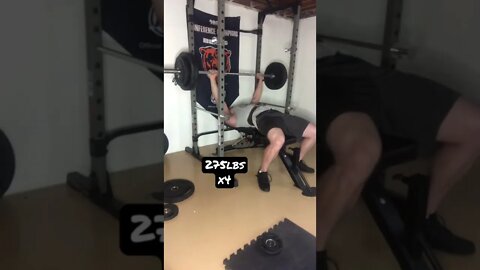 275x 4.5 bench press fail #shorts