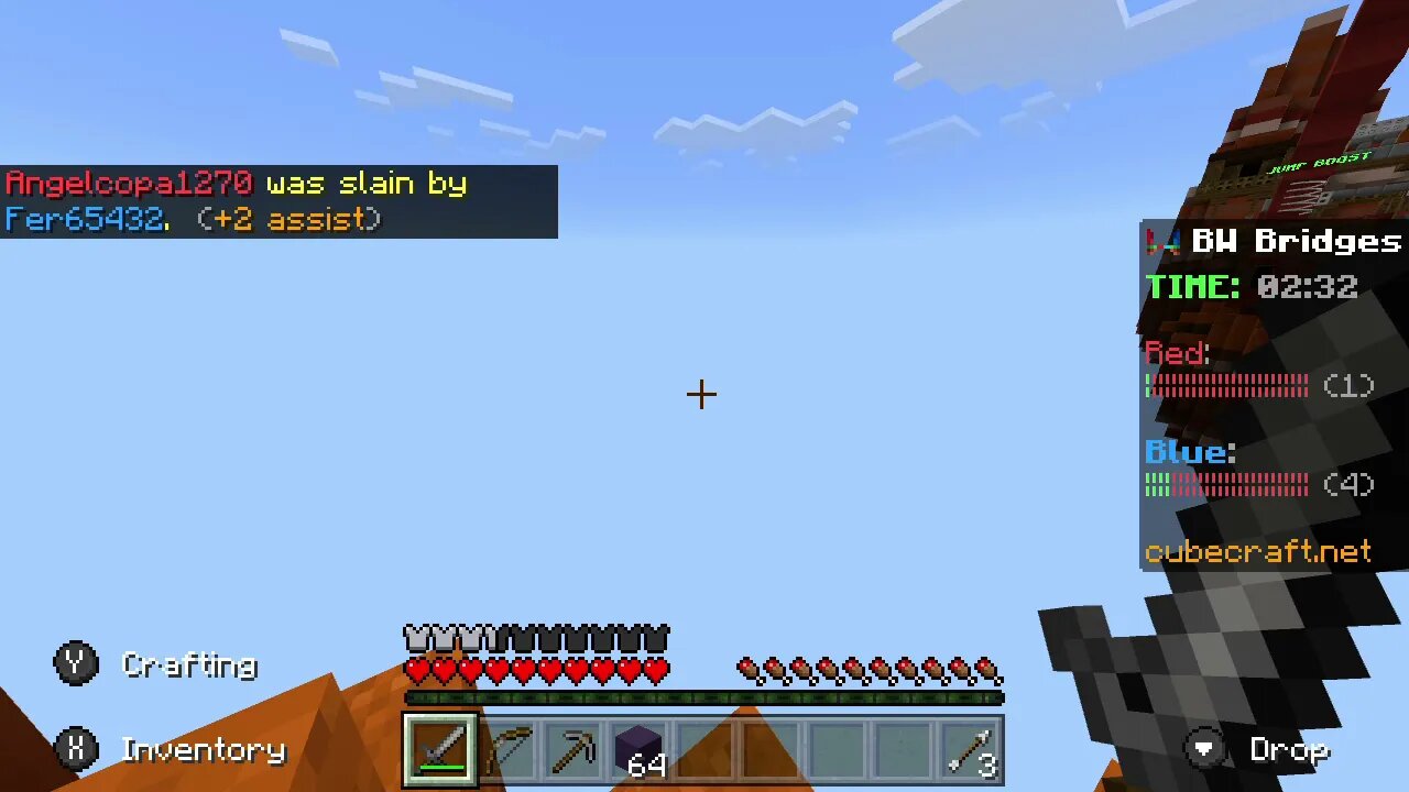 Bow and Arrow Battle in Cubecraft