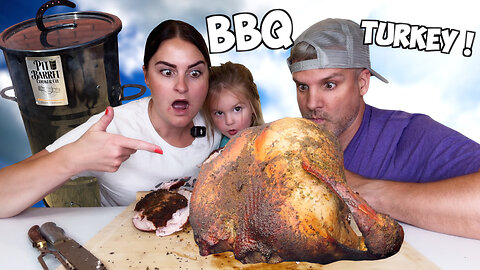 Brits Smoke a WHOLE Turkey for the first time! Pit Barrel Cookin' !