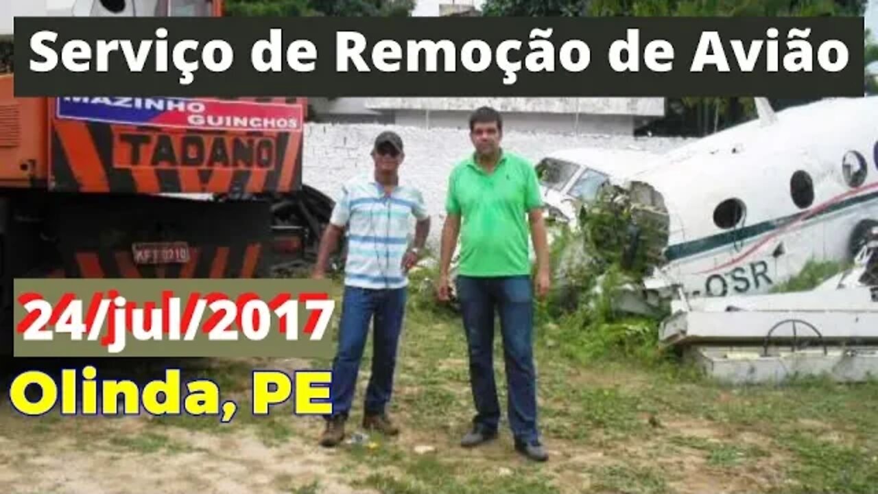 Um Típico Serviço Aeronáutico, Remoção, Armazenamento e Envio de uma Aeronave Acidentada