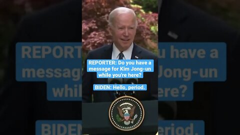 Biden’s message for Kim Jong-un