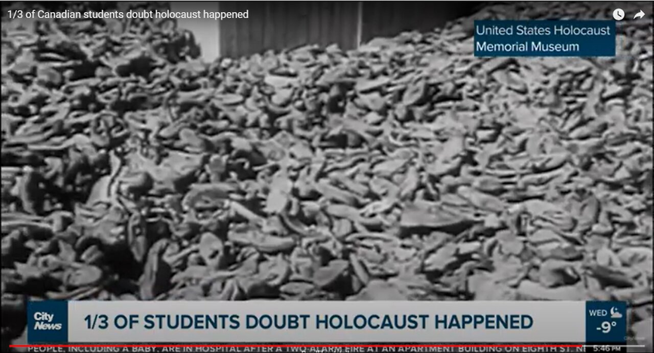 2022 Survey: 1/3 of Canadian student don't believe the Holocaust ever happened.