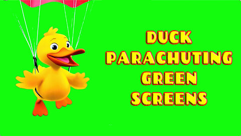 Duck Parachuting Green Screens