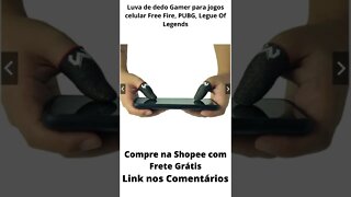 Luva de dedo Gamer para jogos celular Free Fire, PUBG, Legue Of Legends #shorts