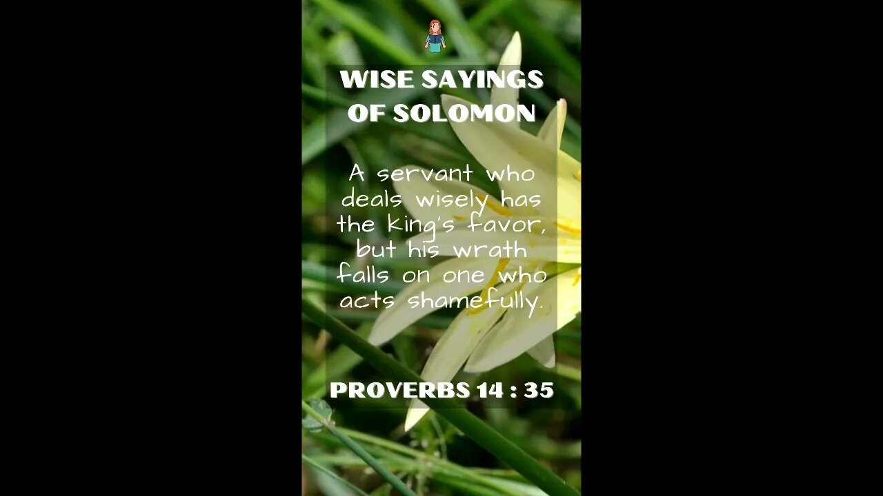 Proverbs 14:35 | NRSV Bible | Wise Sayings of Solomon