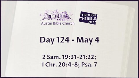 Through the Bible 2022 (Day 124)