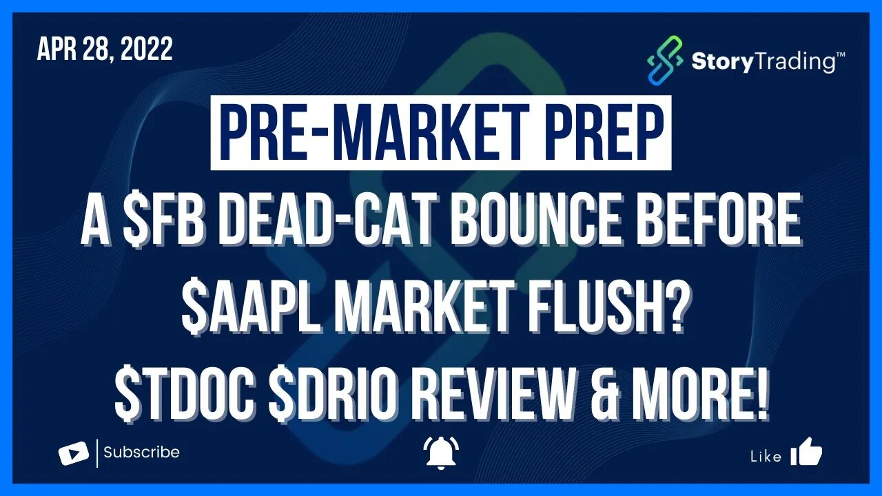 4/28/22 Pre-Market Prep: A $FB Dead-Cat Bounce Before $AAPL Market Flush? $TDOC $DRIO Review