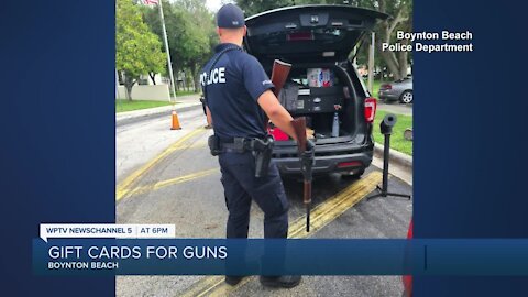 Gift cards exchanged for guns in Boynton Beach