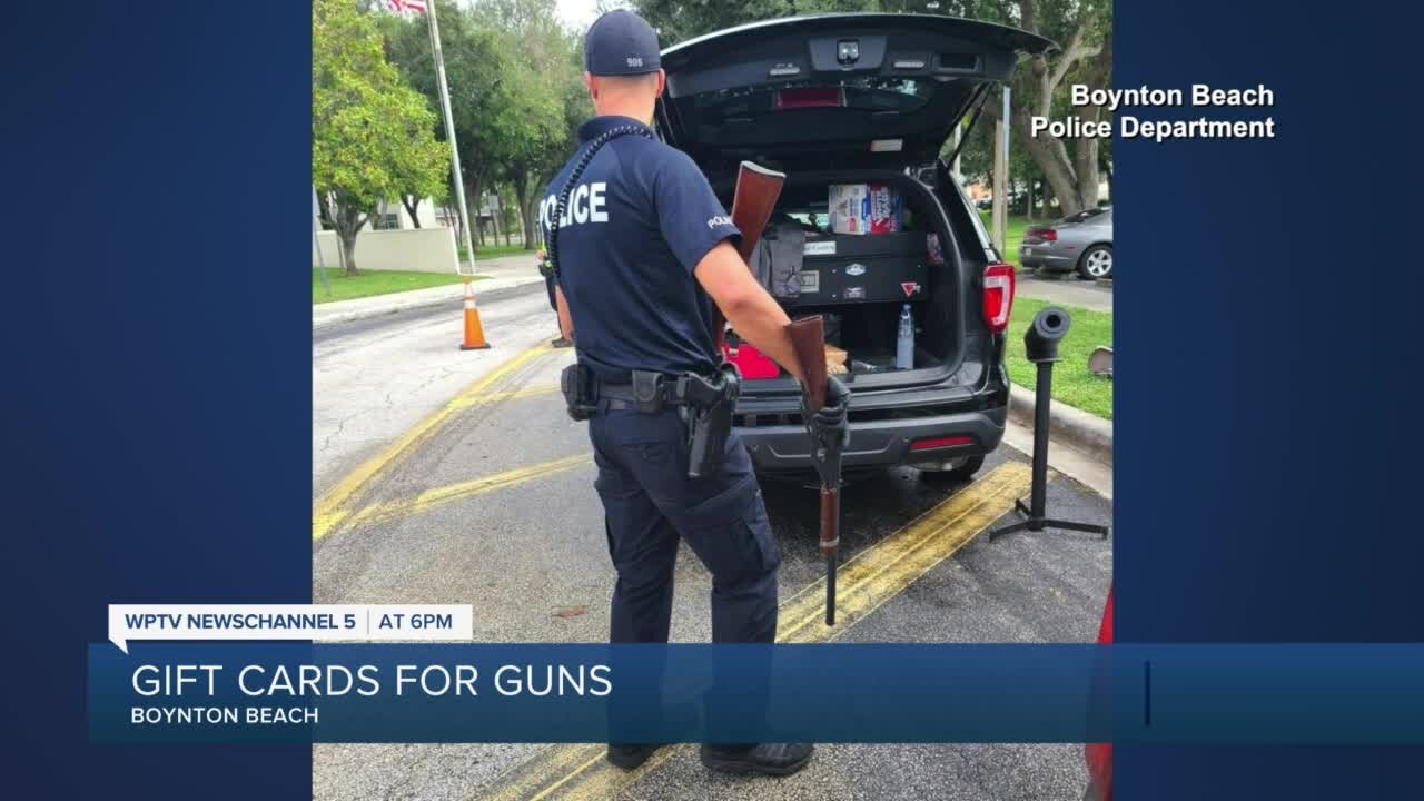 Gift cards exchanged for guns in Boynton Beach