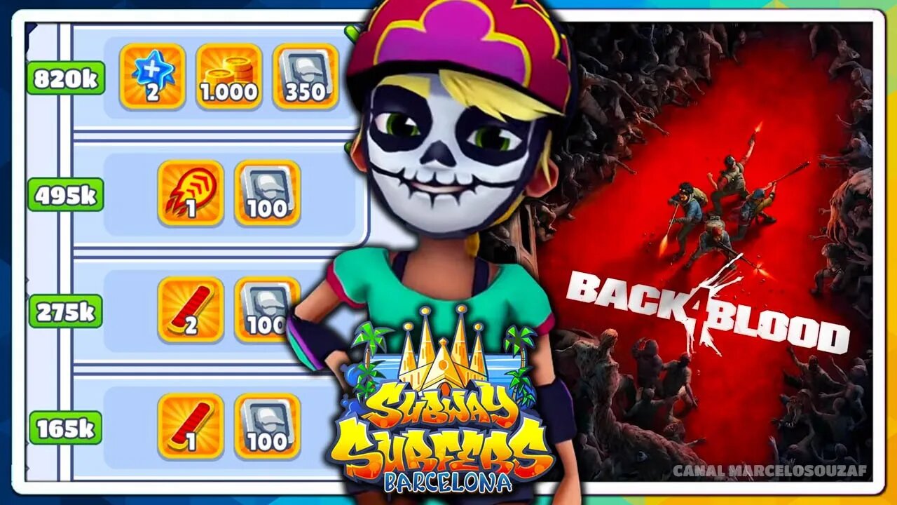 Subway Surfers Barcelona 2022 | 10 Milhões do Back 4 Blood | Recorde com Olivia Derby Macabre