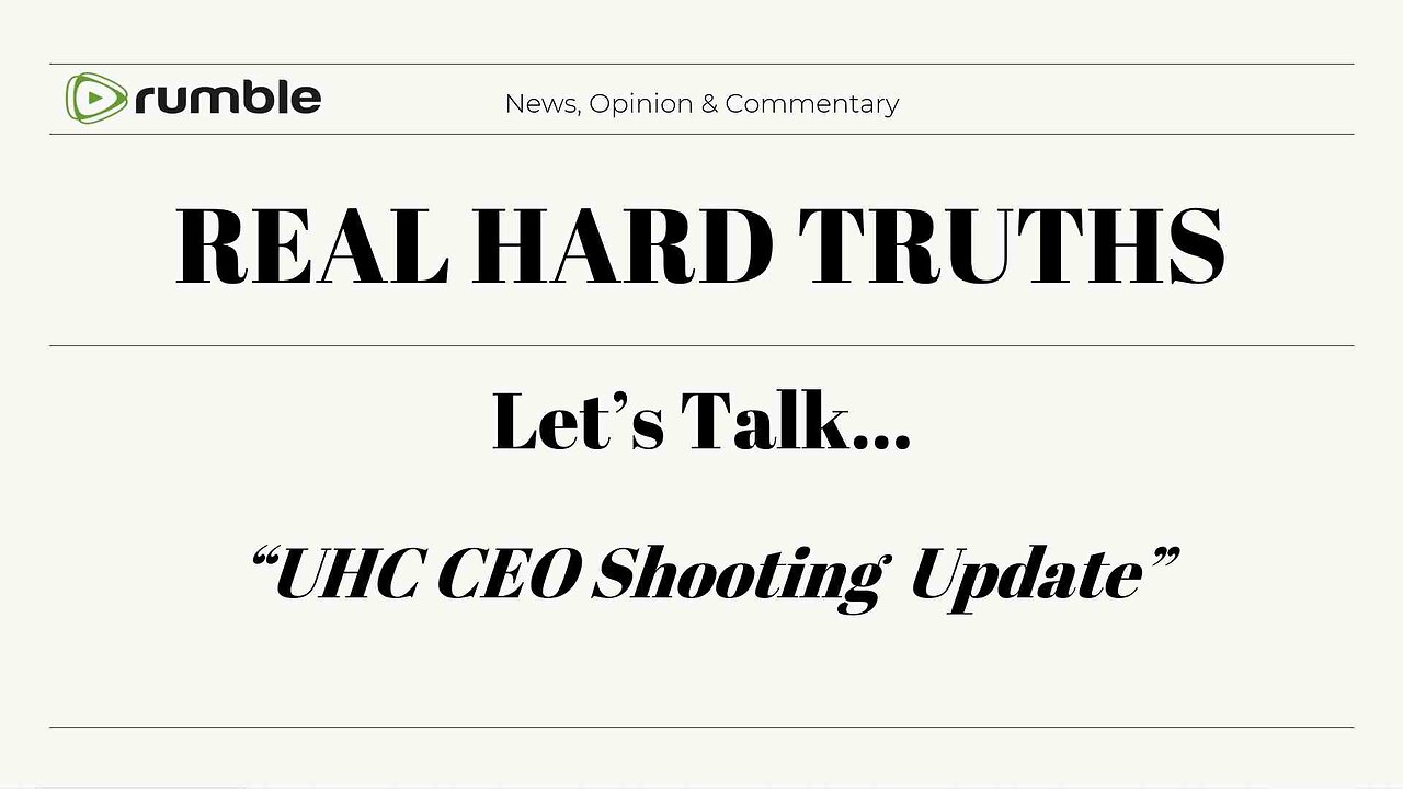 Let's Talk - UHC CEO Shooting Update - 12/12/24