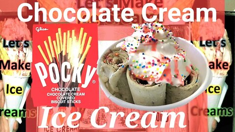 Chocolate Cream Covered Biscuit Sticks Ice Cream