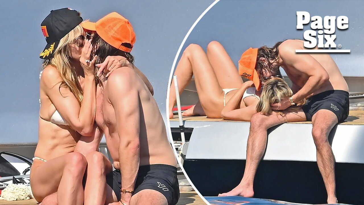 Bikini-clad Heidi Klum, Tom Kaulitz can't keep their hands off each other in France