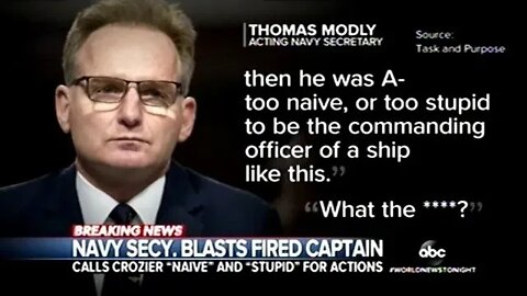 Acting Secretary Of Defense Explains Firing Of Aircraft Carrier's Captain To His Crew!