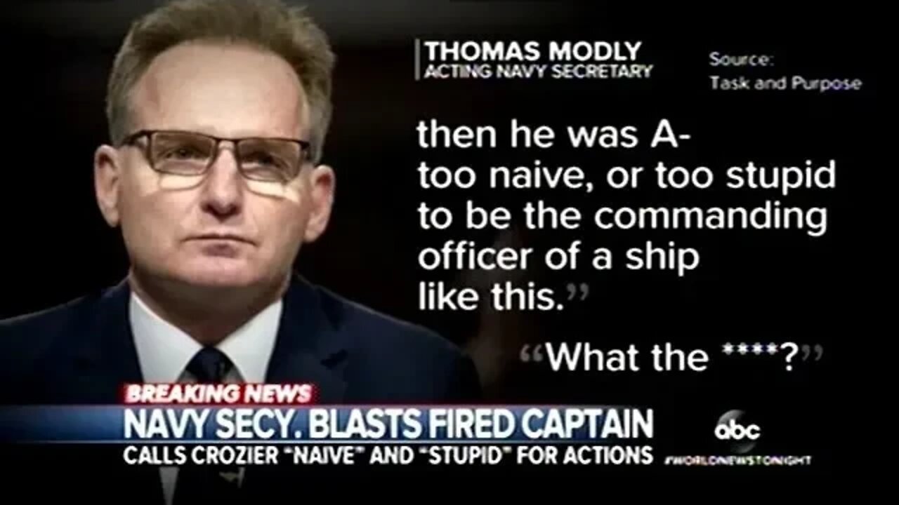 Acting Secretary Of Defense Explains Firing Of Aircraft Carrier's Captain To His Crew!