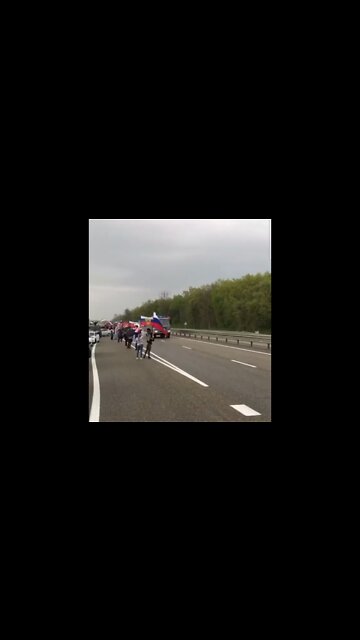 Russian convoy somewhere in Russia