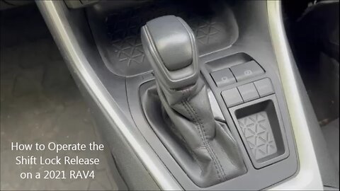 How to Operate the Shift Lock Release on a 2021 RAV4