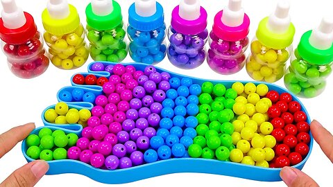 Satisfying Asmr l How To Make Colorful Beads with Foot Toys Cutting ASMR