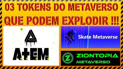 03 TOKENS DO METAVERSO QUE PODEM EXPLODIR !!!
