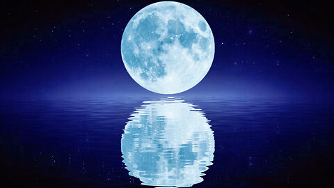 Sleep Music With Ocean Sounds - Relaxing Moonlit Ocean