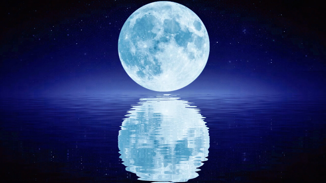 Sleep Music With Ocean Sounds - Relaxing Moonlit Ocean