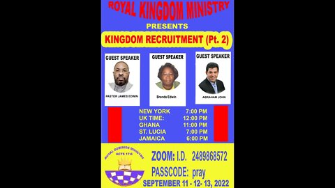 Kingdom Recruitment Conference Day 3