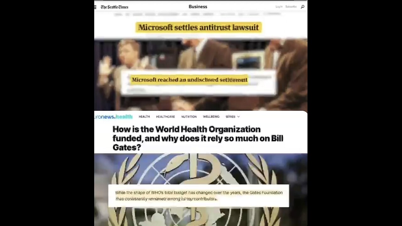 Bill Gates controls the WHO. He gives the WHO 88% of their donations.