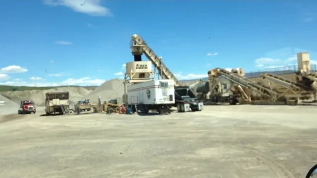 Truck Driving Hauling Asphalt in Colorado