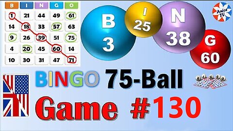 75 Ball - BINGO Caller - Game#130 - English American