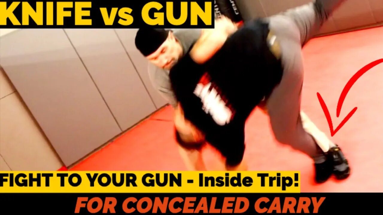 Knife Vs Gun | Fight to Your Gun | Inside Trip vs Knife Threat from 6:00