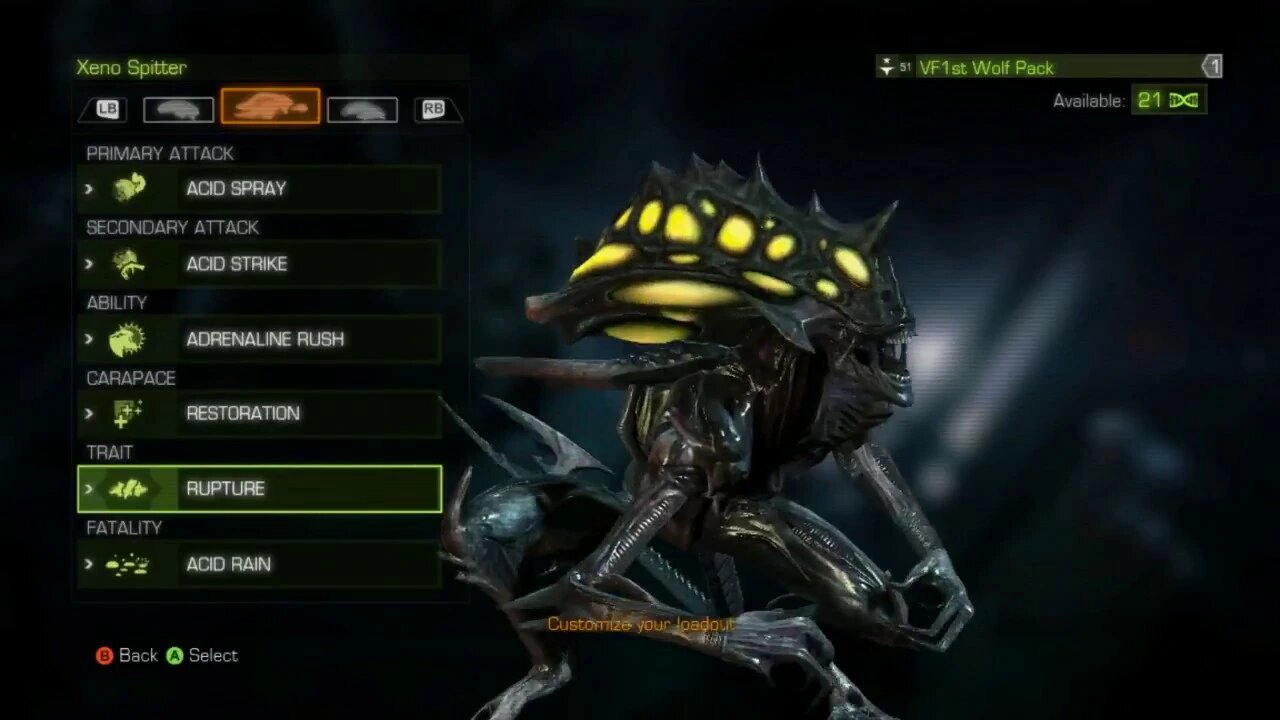 ALIENS Lore, ACM ALIENS bio-armory Bio-Imperative