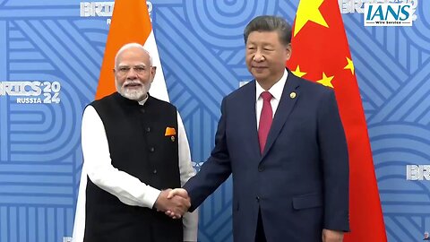 Chinese President Xi Jinping and Indian Prime Minister Modi hold a bilateral meeting at BRICS Summit